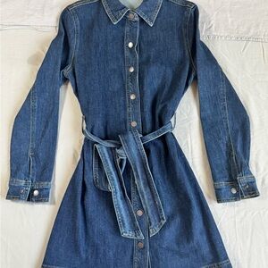 Steve Madden Blue Denim Long Sleeve Dress